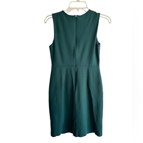 Lands End Sheath Dress Pockets Sleeveless Knit Stretch Jumper Size 4 Green EUC - Picture 3 of 15